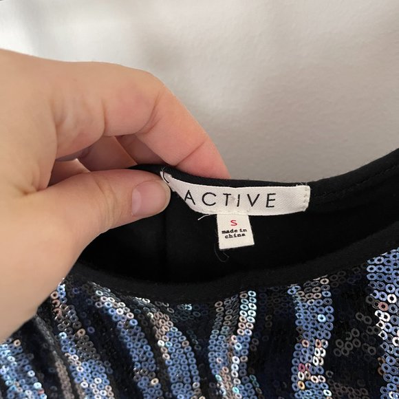 Sequin Black Tank Top - Picture 2 of 2